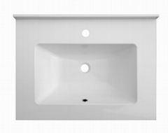 Glasstone Basin 25"*19" SMC Unik Basin 1or 3 Tap Hole (s) White Glossy