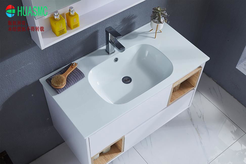 Queen 700 SMC Basin 705*460*145mm White Glossy for Bathroom 1