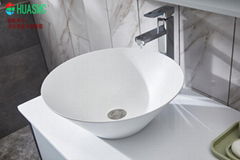 Glasstone Counter Basin Matt White Finsih Without Overfollow