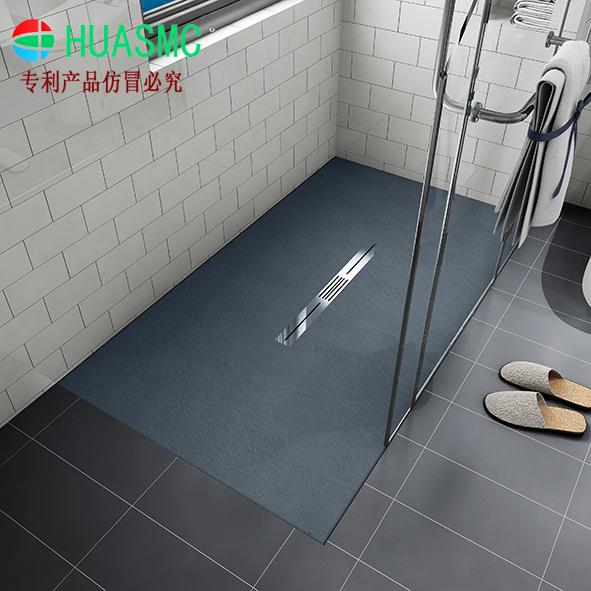 SMC New Slate Stone Shower Tray Exclude Waste Stone Effect Walk in T 2