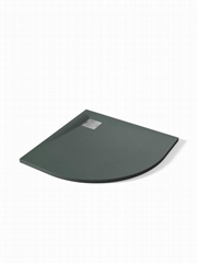 SMC Slate Stone Shower Tray & Drain Cover Exclude Waste Stone Effect Walk in Tra