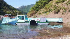 Chinese manufacturer hydraulic weed harvesting machine for lake 