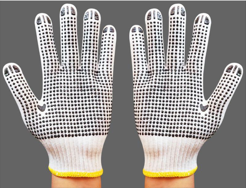 Industrial Garden Cotton Gloves PVC Dotted Gloves Safety Labor Work Gloves  5