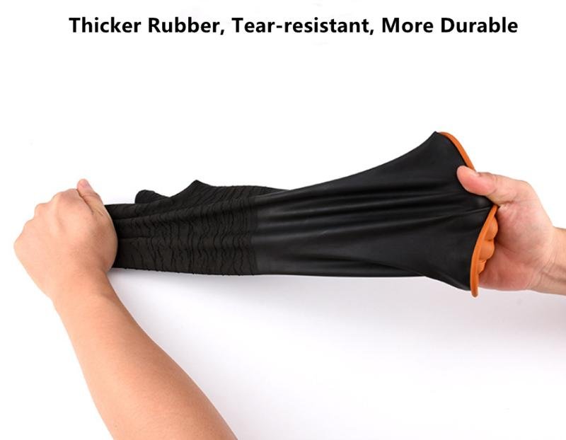 Heavy Duty Anti-oil Waterproof Industrial PVC Nitrile Rubber Latex Gloves  2