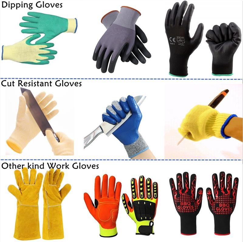 Heavy Duty Anti-oil Waterproof Industrial PVC Nitrile Rubber Latex Gloves  5