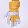 High quality oven heat Resistance cow split leather industrial safety gloves 