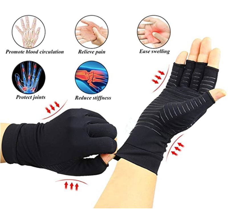 Whoesale Factory Copper Infused Fit Compression Gloves for Arthritis   2