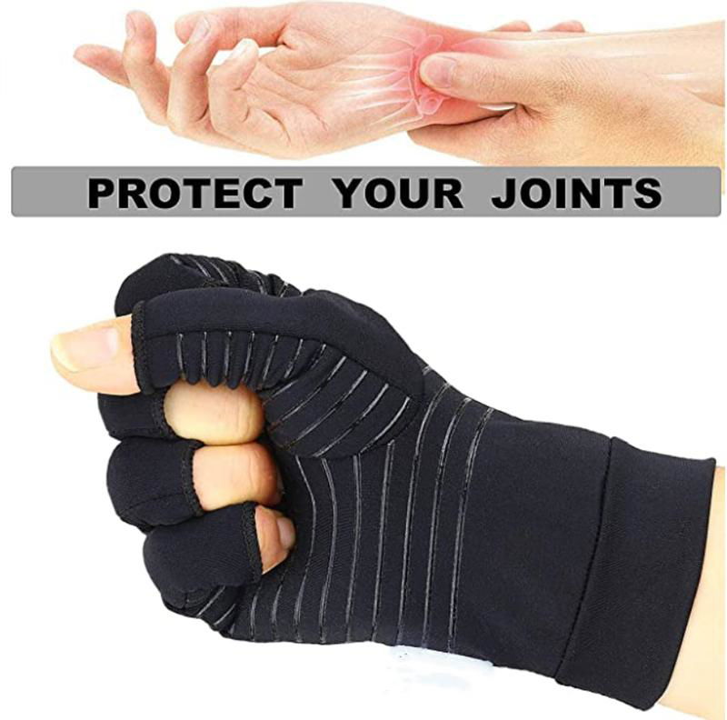 Whoesale Factory Copper Infused Fit Compression Gloves for Arthritis   3