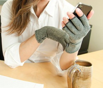  Half Finger Copper Infused Compression Gloves for Therapy Arthritis  4