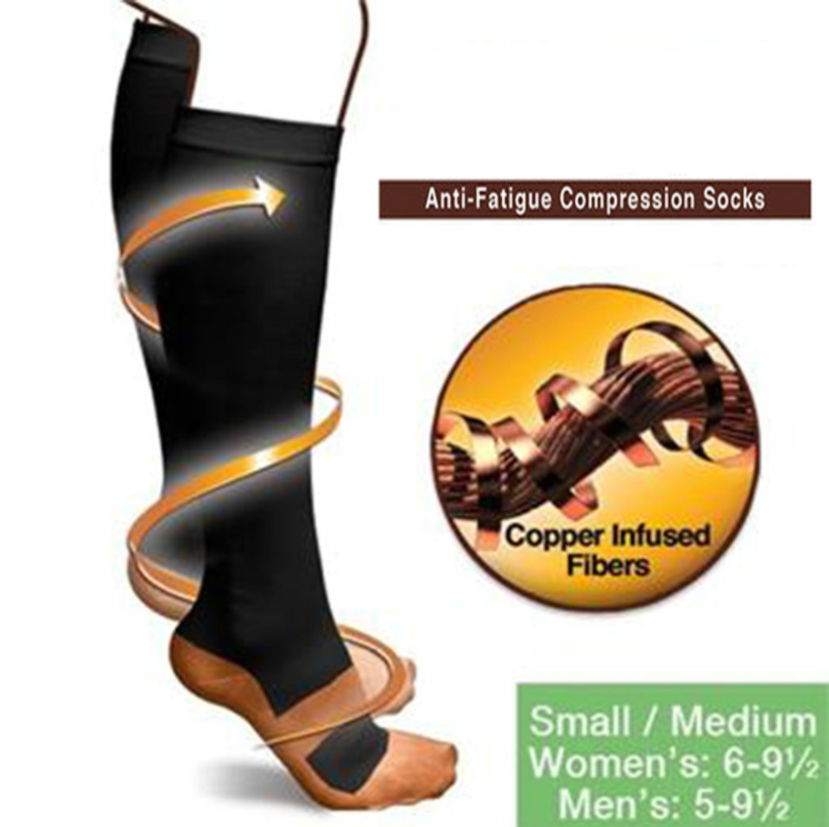 Long High Socks Copper Compression Socks For Men Women  Circulation 5