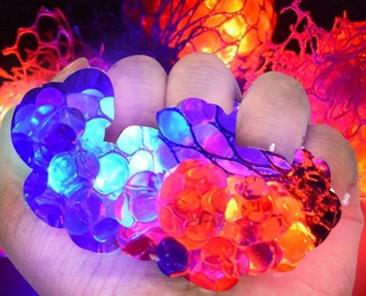 10ml Mesh Ball Stress Led Glowing A Grape Toys Anxiety Relief Stress Ball Fidget