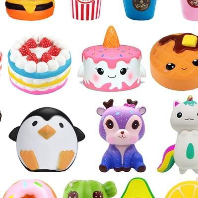 Jumbo Kawaii Popcorn Fries Panda Squishy Cake Deer Milk Squeeze Toys Slow Rising