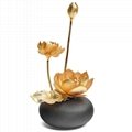 荷香莲花─立体金箔花