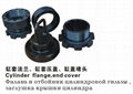 Cylinder liner flange. Cylinder liner cover. Cylinder head plug