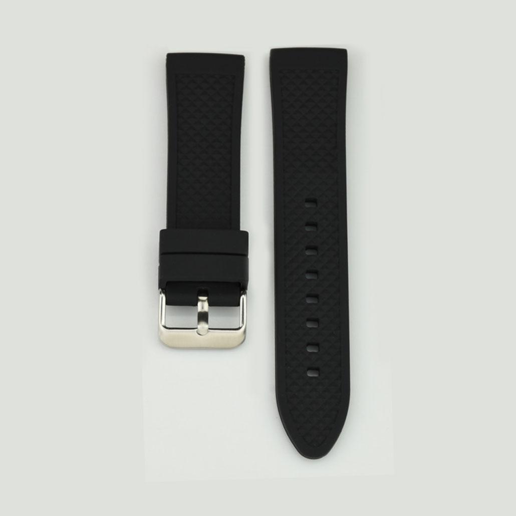 BLACK SILICONE RUBBER WATCH STRAP MANUFACTURER