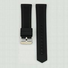 BLACK SILICONE RUBBER WOMEN'S WATCH BAND MANUFACTURER