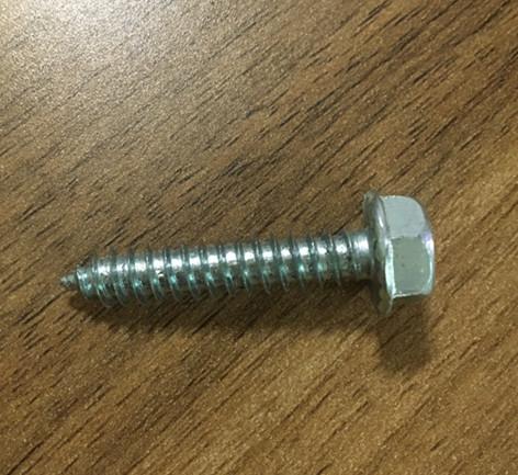 hex washer head machine screw, knurling, yellow zinc 3