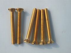 Oval Head Slotted Machine Screw Zinc Yellow