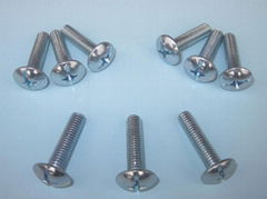 Round Head Phillips Slotted Machine Screw Zinc Plated