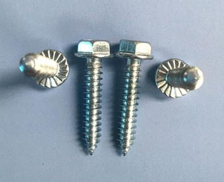 Zinc Plated Hex Washer Head Self Tapping Screw Knurling