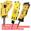 excavator attached hydraulic breaker