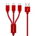 Multi charging 3 in 1 nylon braided fast charging cable 4