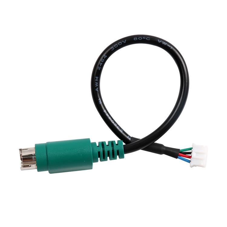 Mini Din 8pin Male To 4P Housing audio Video Cable