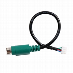 Mini Din 8pin Male To 4P Housing audio Video Cable