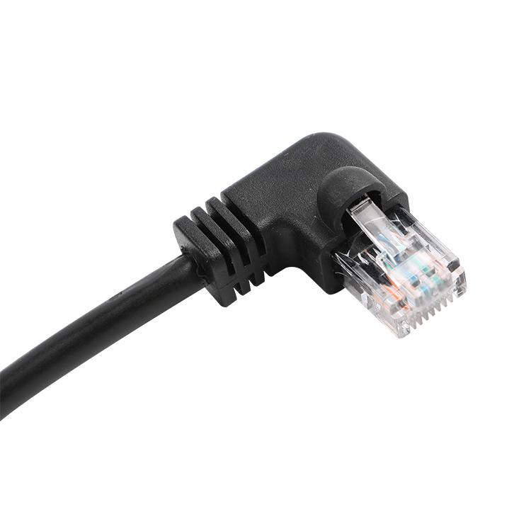 90 Degree Rj45 Utp Sftp Twisted Pair Cat 7 Cat6 Cat5 Cat5e Patch Cord 3