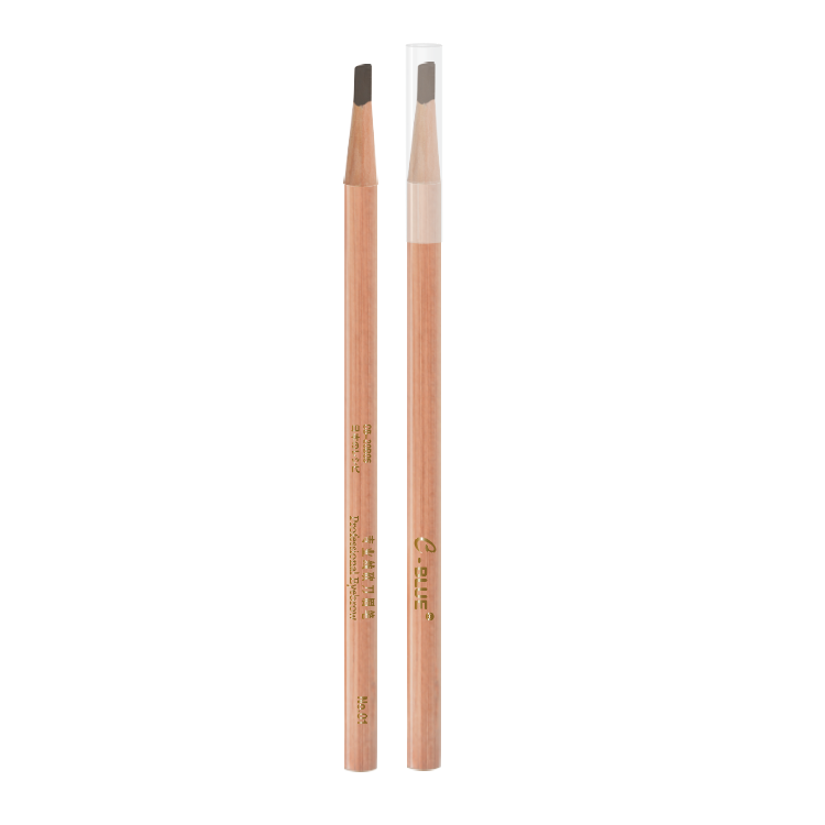 wooden square eyebrow pencil beauty Pen sweat proof cosmetic hard lead old fashi 1