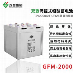 双登GFM-2000 V2000AH 阀控密闭式蓄电池 免维护蓄电池 太阳能