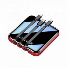 large capacity phone chargers power banks with cables in