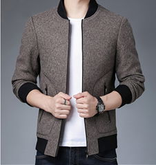 2021 autumn and winter thick woolen jacket jacket plus cotton baseball collar me