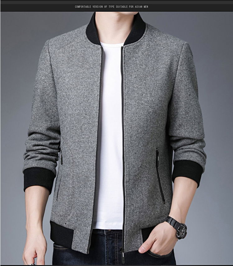 2021 autumn and winter thick woolen jacket jacket plus cotton baseball collar me 4