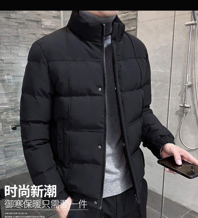 Men's jacket autumn and winter 2020 new cotton-padded jacket couples Korean styl 4