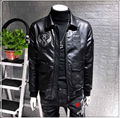 Leather jacket men's self-cultivation Korean version of the trend handsome 2019  5