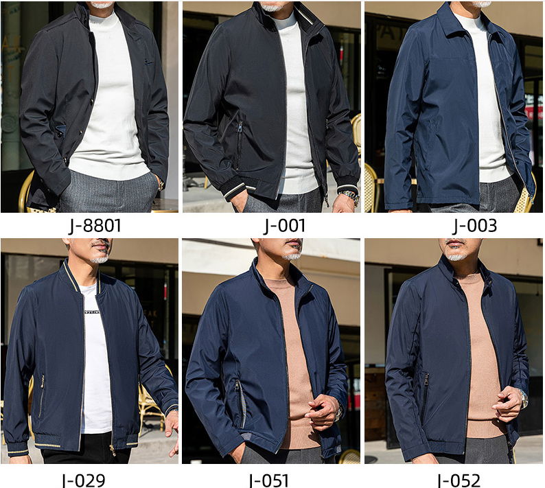 Middle-aged and elderly jacket men 2020 new dad outfit spring and autumn thin ja 4