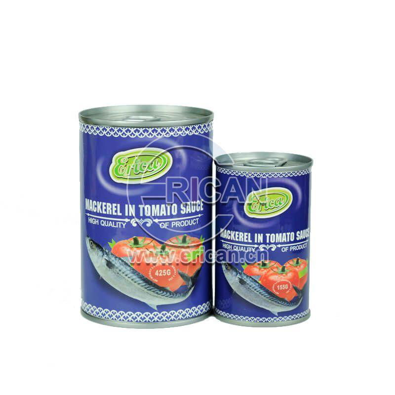 Factory price Canned Fish Tin Mackerel in Tomato Sauce 155g/425g