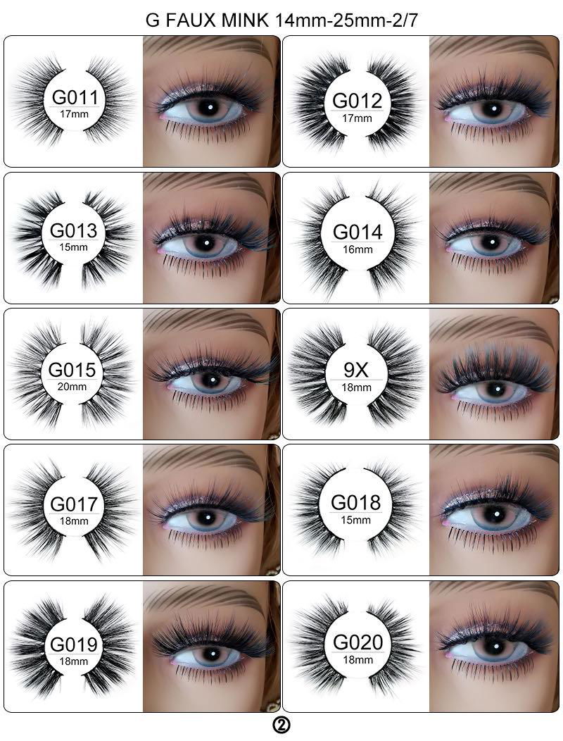 Faux Mink Eyelashes 10mm-30mm, Soft 2