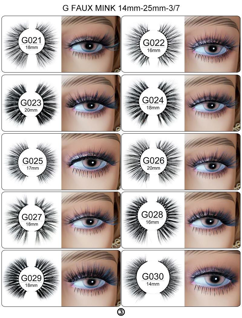 Faux Mink Eyelashes 10mm-30mm, Soft 3