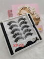 5 pairs synthetic eyelashes +2 adhesive