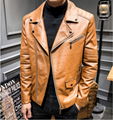 Men's leather jacket 2018 autumn Korean version of Slim youth motorcycle PU leat 2