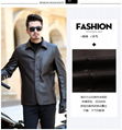 Winter new leather down jacket men's casual lapel leather jacket thickened warm  4