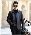 Winter new leather down jacket men's casual lapel leather jacket thickened warm  5