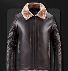 Cross-border Amazon men's leather clothing youth lapel fur one coat casual motor