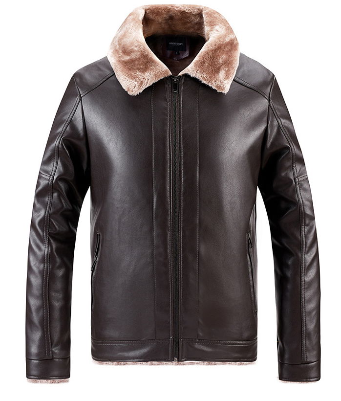 Cross-border Amazon men's leather clothing youth lapel fur one coat casual motor 5