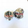 1"-11.5 NPT Hex Head Stainless Steel Oil Sight Glass 3