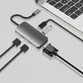 USB Type C Hub to HDMI-Compatible MST 4K VGA Adapter USB C HUB Docking Station R