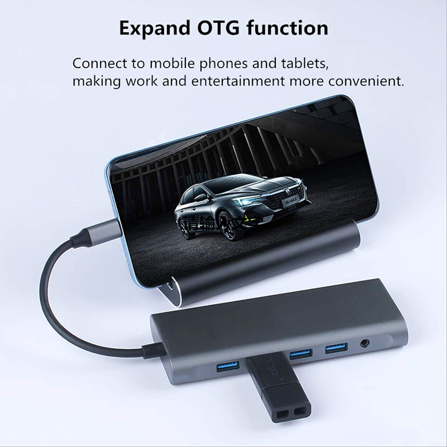 USB Type C Hub to HDMI-Compatible MST 4K VGA Adapter USB C HUB Docking Station R 3