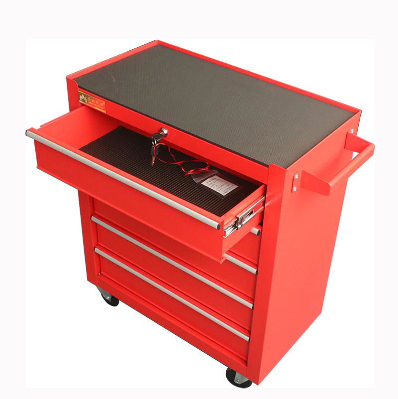 Workshop 5 Drawers Roller Tool Cabinet With Handle And Wheels 4